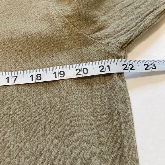 Sea Breeze Cotton Tunic Top Women's XS Gauzy Kangaroo Pocket Tan - Picture 7 of 8